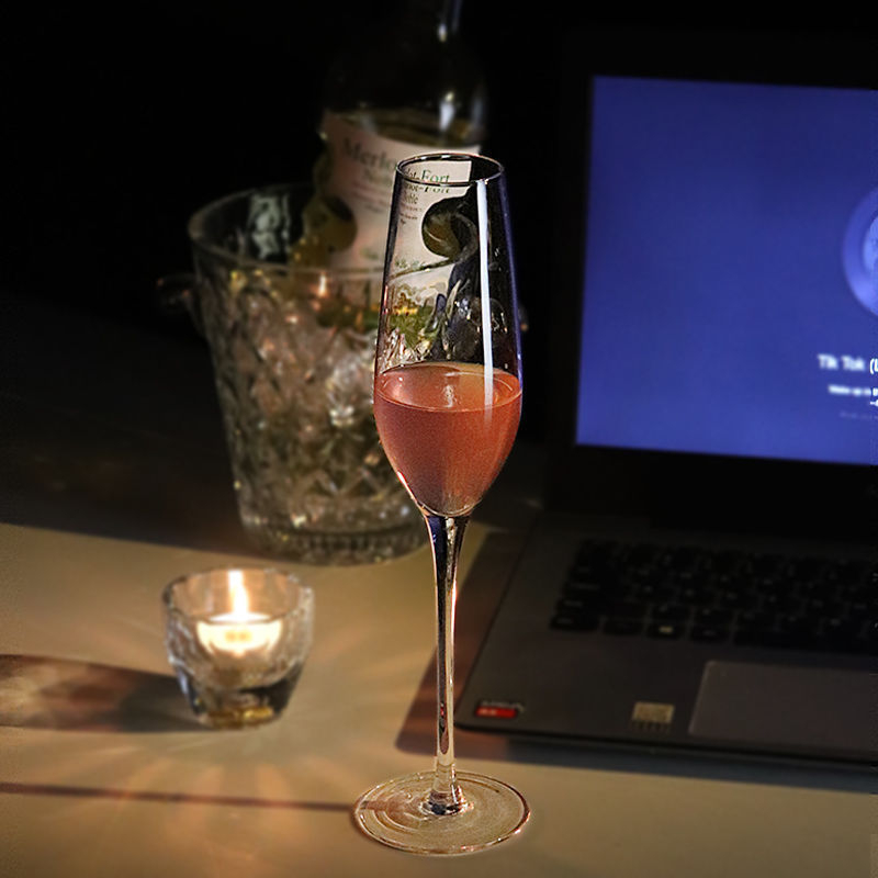 Pahar de șampanie, cristal, pentru vin și cocktail, uz casnic