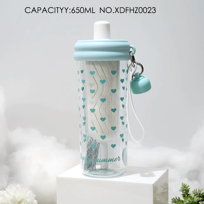 Cească de ceai cu pai, în stil INS, din Tritan, 650 ml