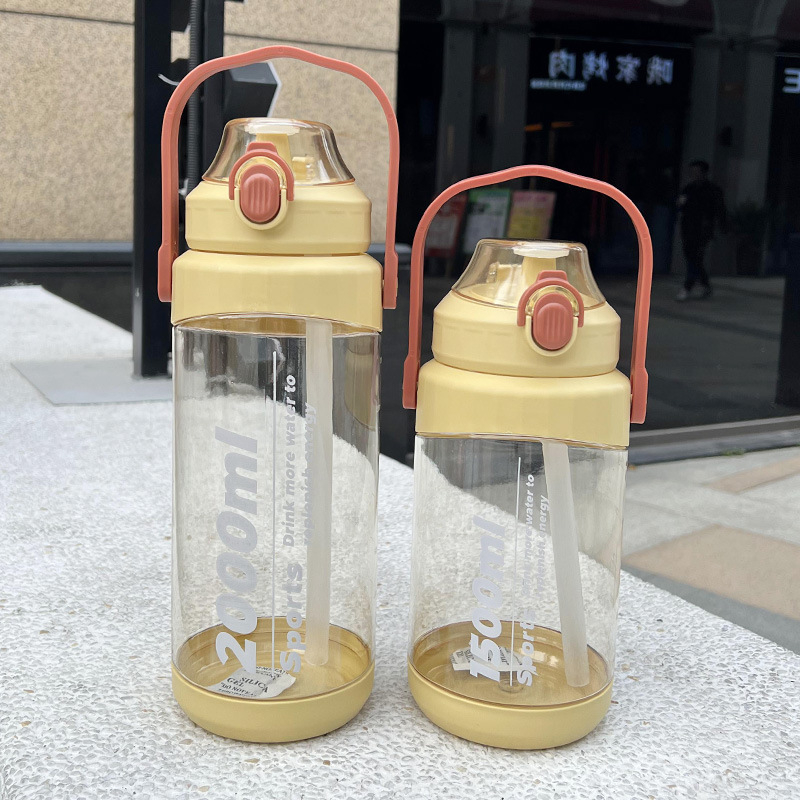 Cupa spațială 2023 pentru fete și băieți, cană sport portabilă cu pai, pentru băut direct, mare sticlă de apă pentru vară
