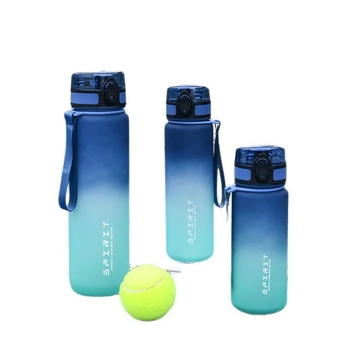 Pahar de apă cu logo personalizat, pentru consum direct, cu finisaj gradient mat, din plastic, cu mâner de purtare, capacități 500/650/1000 ml