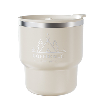 Ceașcă de cafea din oțel inoxidabil 304, cu capac, pentru camping în aer liber, cană portabilă pentru birou
