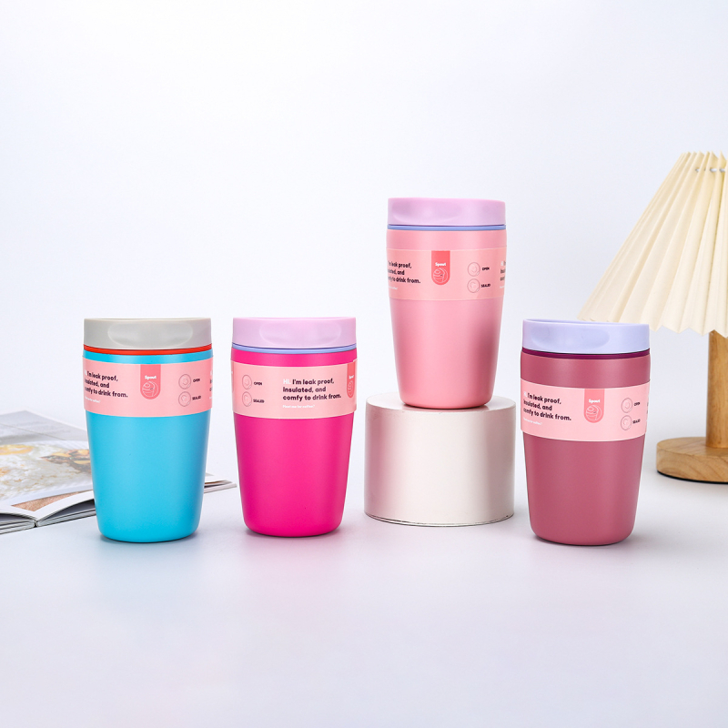 Cană de cafea izolată, portabilă, cu interior din oțel inoxidabil 304 și exterior din 201, design modern minimalist