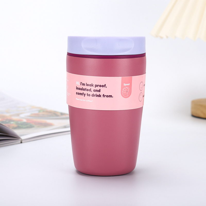 Cană de cafea izolată, portabilă, cu interior din oțel inoxidabil 304 și exterior din 201, design modern minimalist