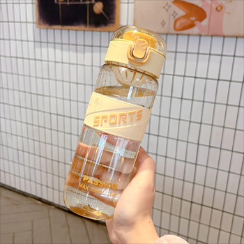 Sticlă de apă portabilă pentru elevi, băut direct, rezistentă la temperaturi înalte, sticlă sport, policarbonat
