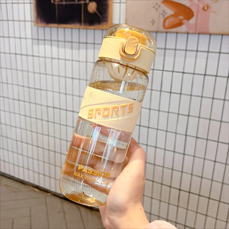 Sticlă de apă portabilă pentru elevi, băut direct, rezistentă la temperaturi înalte, sticlă sport, policarbonat