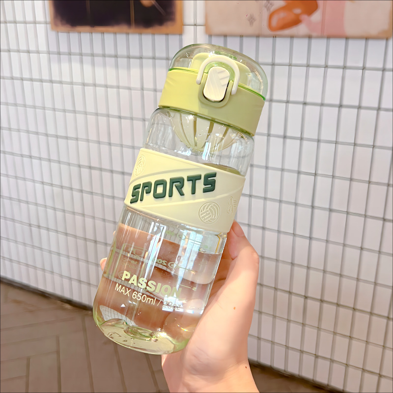 Sticlă de apă portabilă pentru elevi, băut direct, rezistentă la temperaturi înalte, sticlă sport, policarbonat