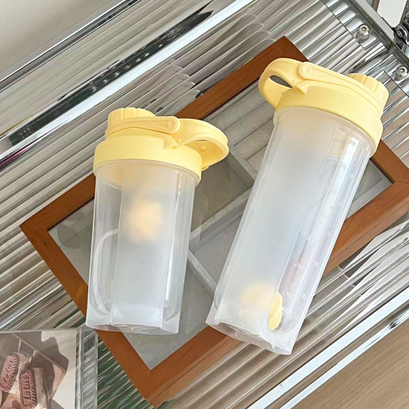 Cupe amestec din plastic PP cu scară de măsurare, pentru pudră proteică și smoothie, fitness