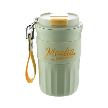 Cană de cafea cu strat ceramic, termos izolat, cană de călătorie portabilă cu șnur de purtare, cadou corporativ personalizat