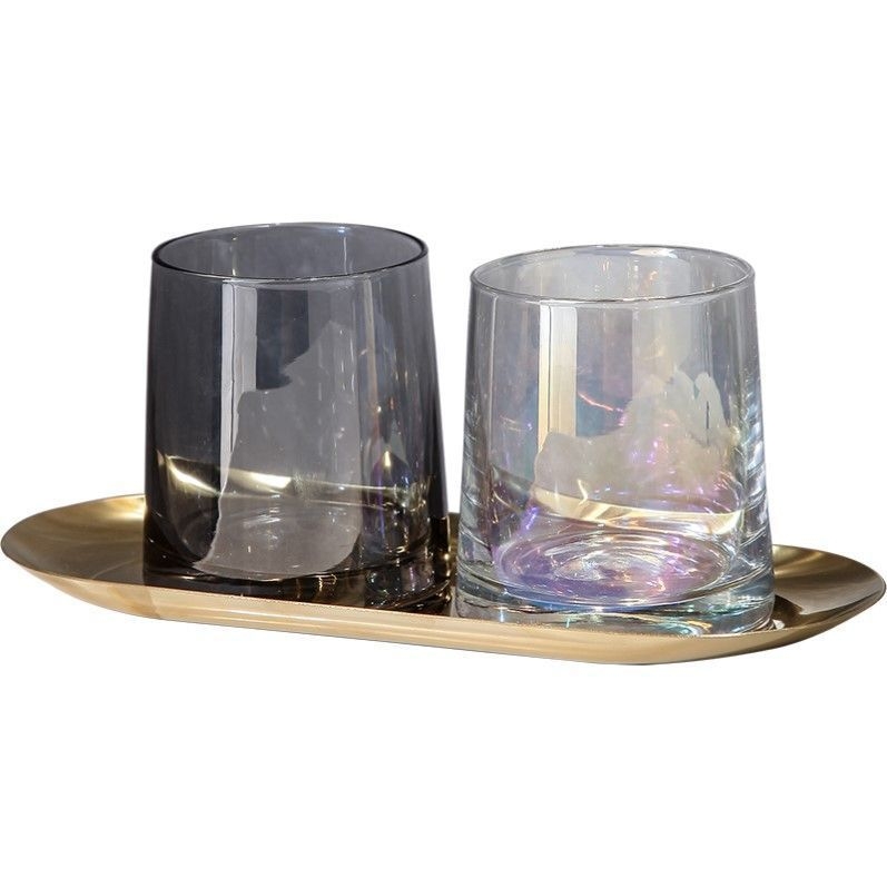 Pahar de whisky din sticlă de înaltă calitate, pentru uz casnic, stil INS, lux discret, pahar pentru apă și clătire a gurii