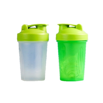 Shaker pentru milkshake 400 ml – recipient plastic transparent, portabil, pentru amestecarea pudrei de proteine
