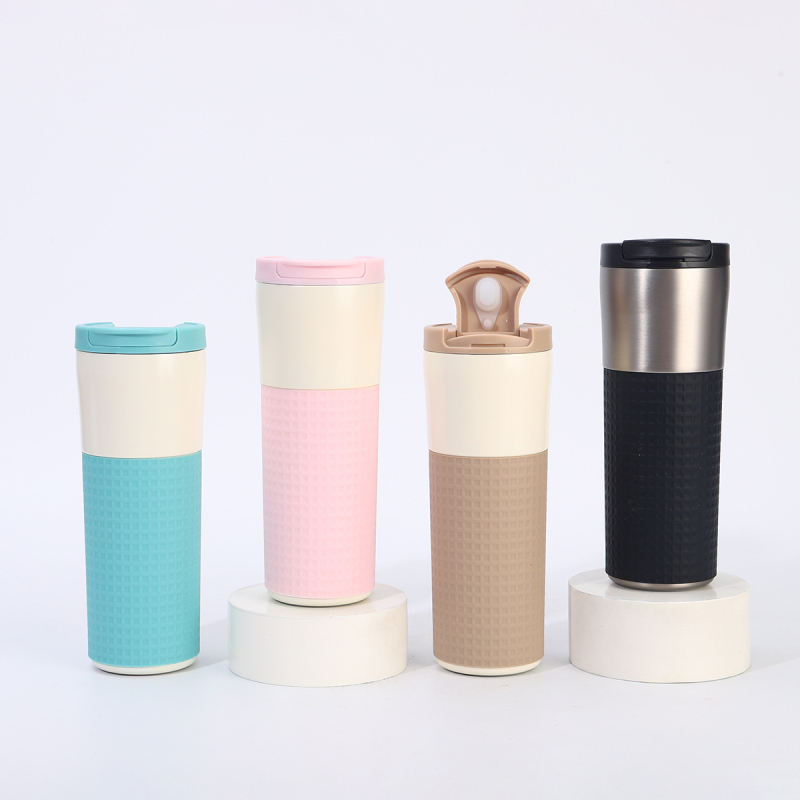 Cană de cafea izolată din oțel inoxidabil 304 interior și 201 exterior, pentru consum direct, portabilă pentru mașină