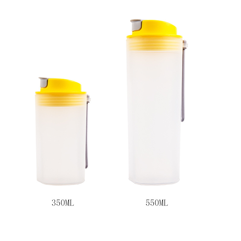Pahar plastic portabil cu un singur strat, shaker pentru pudră proteică, pahar milkshake, sticlă de apă pentru sport, imprimare siglă