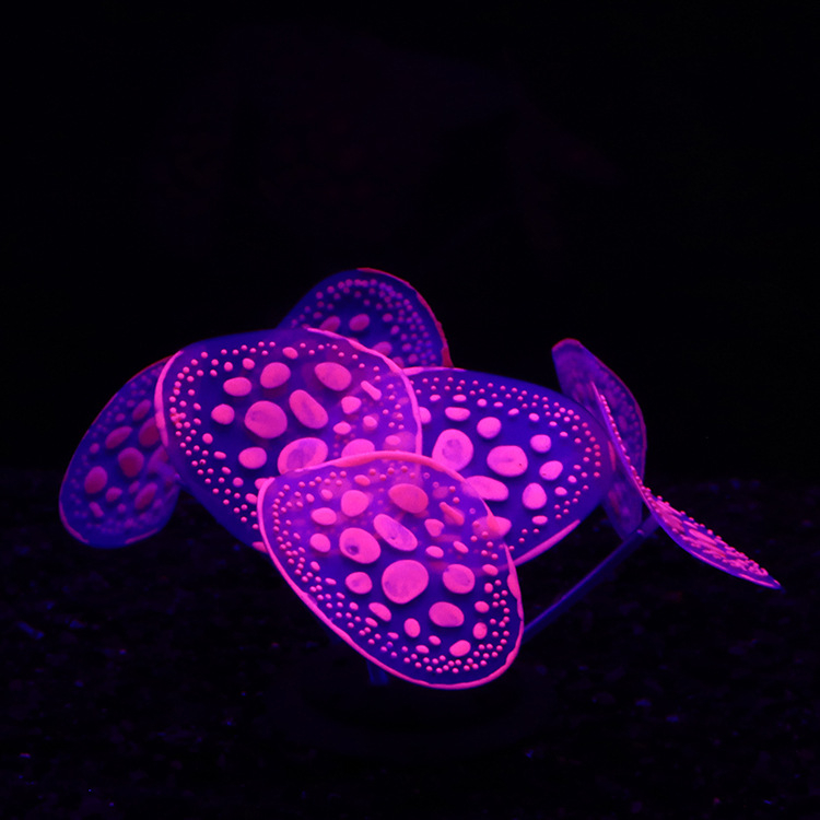 Meko silikonirani ukras za akvarij, realističan koral s fluorescencijom, veliki oblacni krajinski bonsai, veličina 6x10x10 cm
