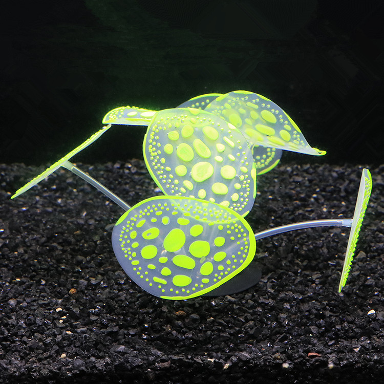 Meko silikonirani ukras za akvarij, realističan koral s fluorescencijom, veliki oblacni krajinski bonsai, veličina 6x10x10 cm