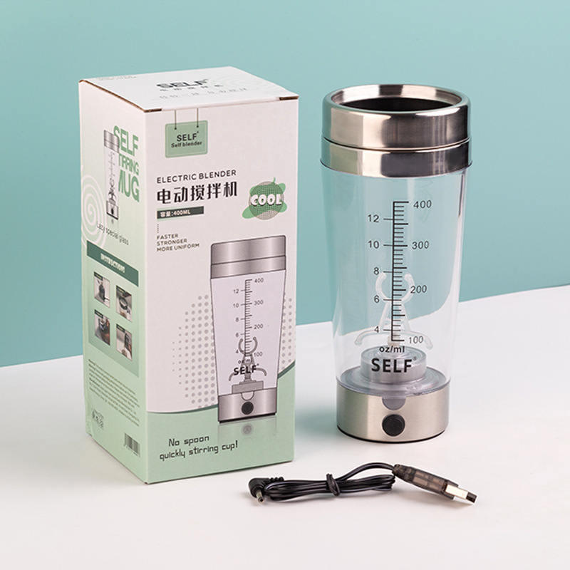 Pahar de proteine cu încărcare USB, blender electric automat cu cântar încorporat
