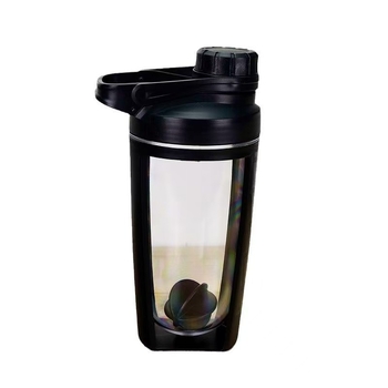 Cupă shaker sport din plastic, portabilă, 650 ml, cu șnur de purtare