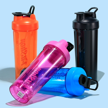 Cupe de shaker din plastic, cu scară de măsurare, recipient portabil pentru shake de proteine și milkshake