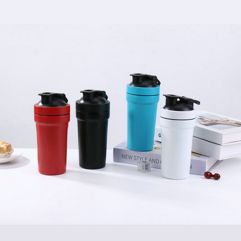 Cană de shaker din oțel inoxidabil 304, izolație în vid, strat unic, cu scară de măsurare, portabilă pentru milkshake
