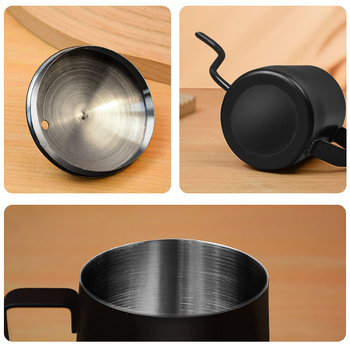 Ceainic de cafea din oțel inoxidabil pentru turnare, cu gură lungă și subțire și filtru pour-over
