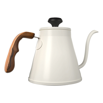 Ceainic din oțel inoxidabil 304, 1L, stil european, cu capac și controlul temperaturii, pentru preparare cafea turnată manual și utilizare în aer liber cu flacără deschisă