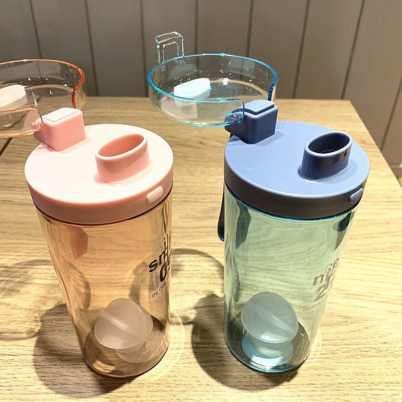 Șejker de fitness cu bilă de amestec, shake proteic și pudră pentru înlocuirea meselor, recipient portabil din plastic, etanș