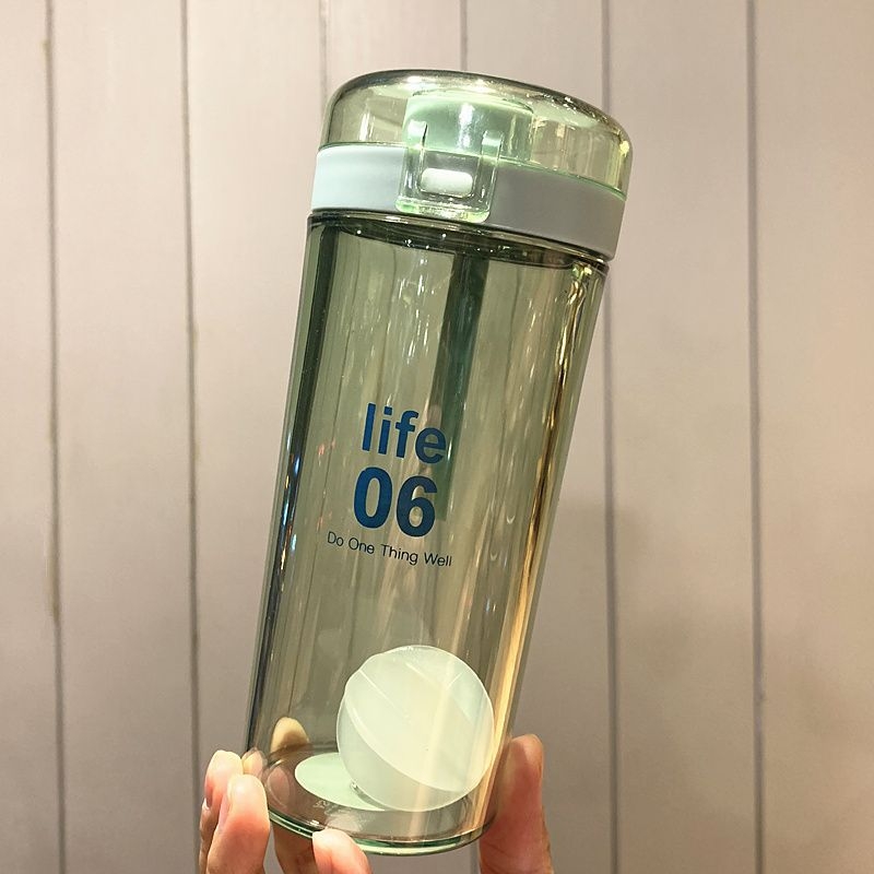 Șejker de fitness cu bilă de amestec, shake proteic și pudră pentru înlocuirea meselor, recipient portabil din plastic, etanș