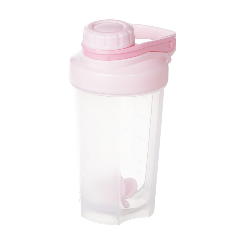 Shaker de proteine de 500 ml cu scară de măsură și bilă amestecătoare etanșă