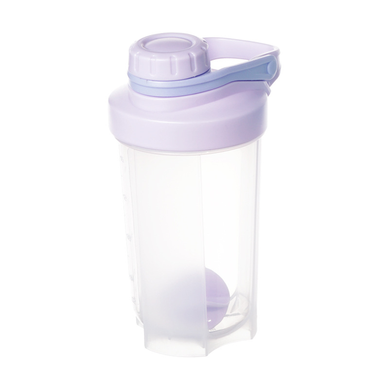Shaker de proteine de 500 ml cu scară de măsură și bilă amestecătoare etanșă