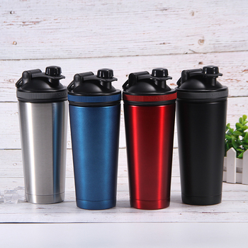 Cană shaker din oțel inoxidabil izolant, cu pereți dubli, portabilă 750 ml