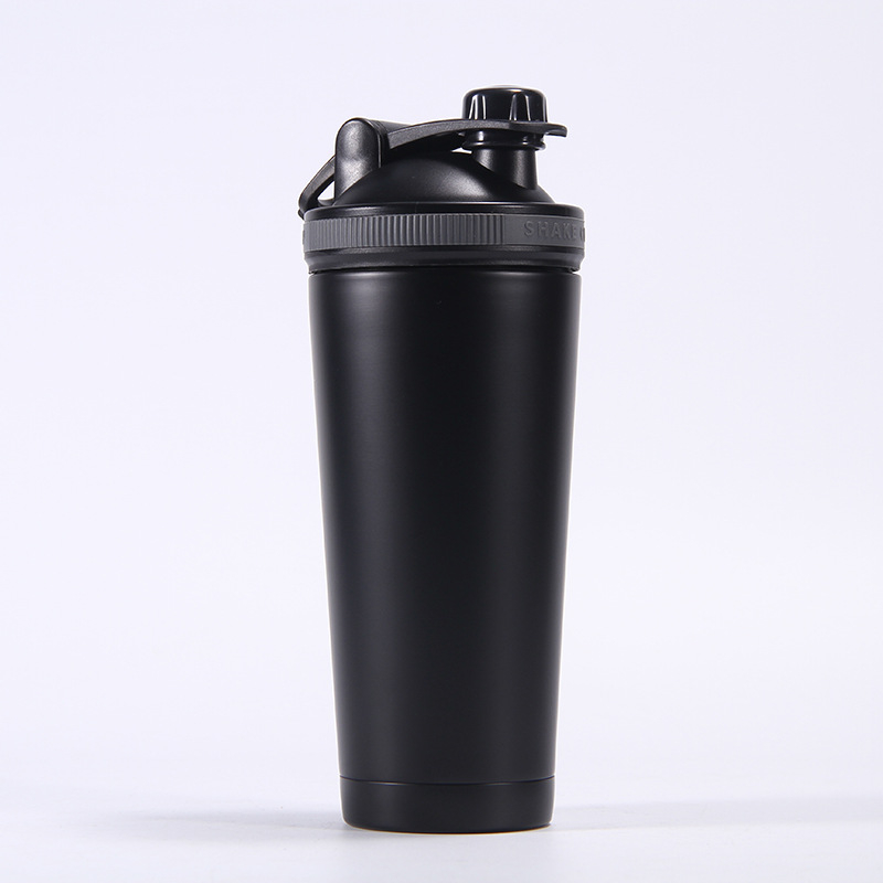 Cană shaker din oțel inoxidabil izolant, cu pereți dubli, portabilă 750 ml