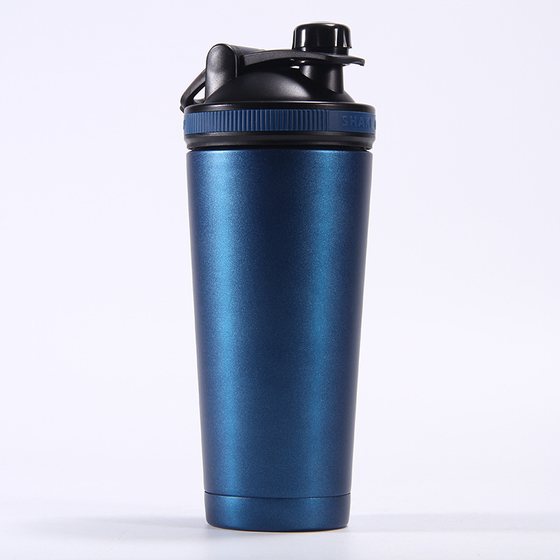 Cană shaker din oțel inoxidabil izolant, cu pereți dubli, portabilă 750 ml