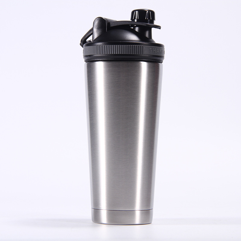 Cană shaker din oțel inoxidabil izolant, cu pereți dubli, portabilă 750 ml