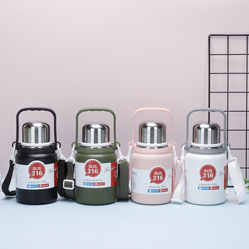 Cana de cafea portabilă din oțel inoxidabil, capacitate mare, design modern de lux, recipient izolat