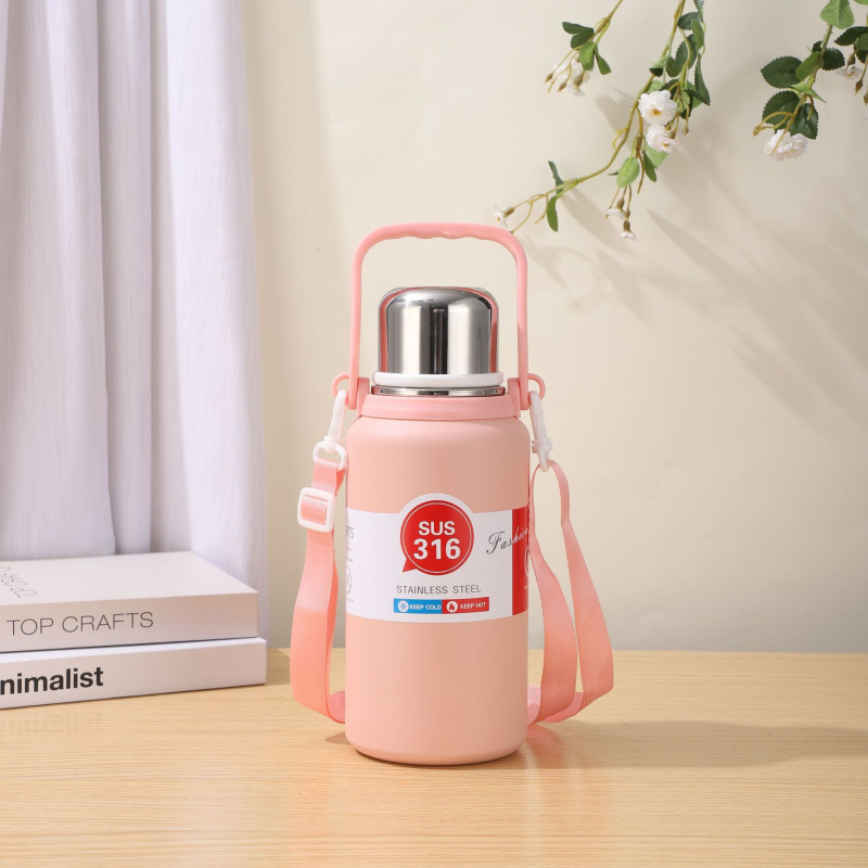 Cana de cafea portabilă din oțel inoxidabil, capacitate mare, design modern de lux, recipient izolat