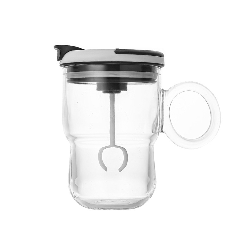 Pahar de amestecare electric, cu încărcare automată, din sticlă pentru cafea, iaurt și pudră de lapte de soia