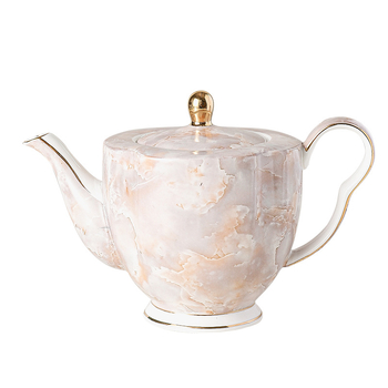 Set cafea din bone china, stil european, ceainic și fierbător pentru turnare