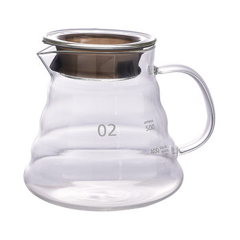 Cană de cafea din sticlă cu formă de nor, filtru pentru cafea și preparare prin pour-over