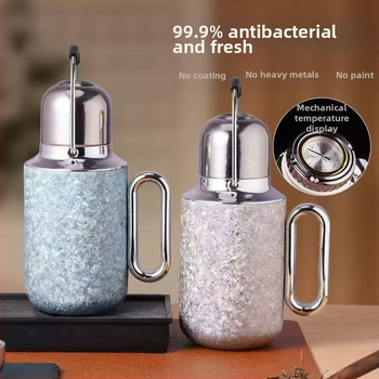 Ceainic izolant din titan pur cu infuzor, termos portabil pentru ceai și cafea – pentru casă, birou și călătorii