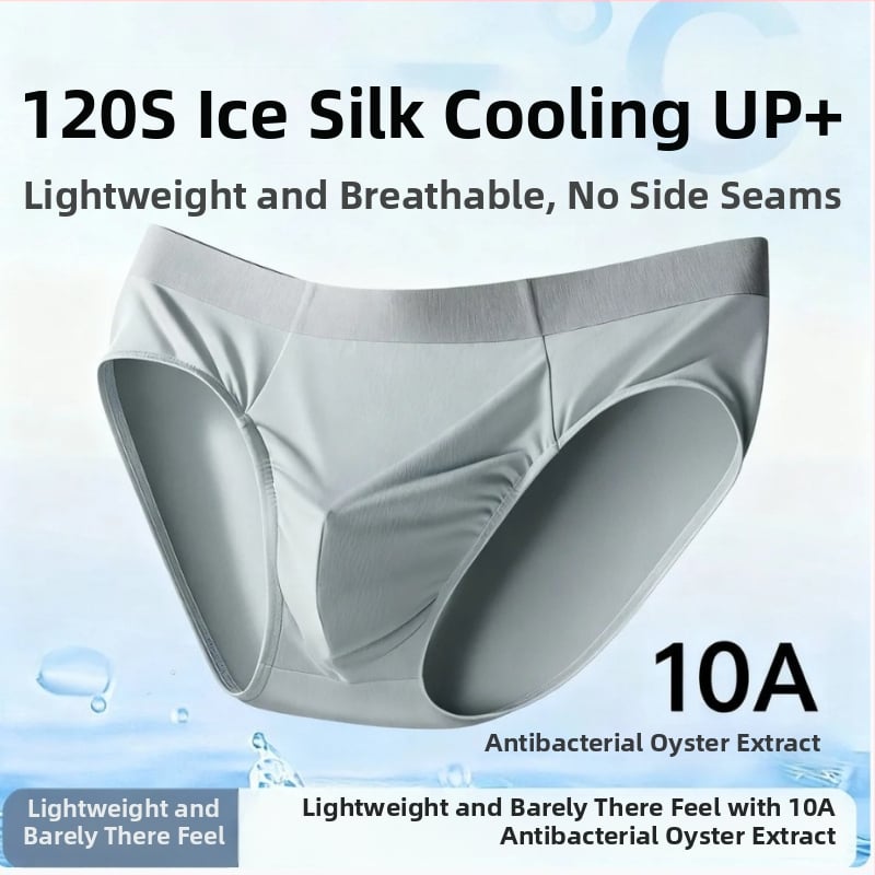 Muške Ice Silk gaćice, dišne antibakterijske ljetne donje rublje, srednji pojas