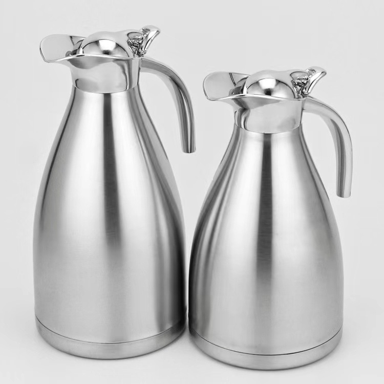 Termos din oțel inoxidabil 304, izolație vid, 2 L, carafă mare pentru cafea, pentru hotel și restaurant, multifuncțional, pentru toamnă-iarnă