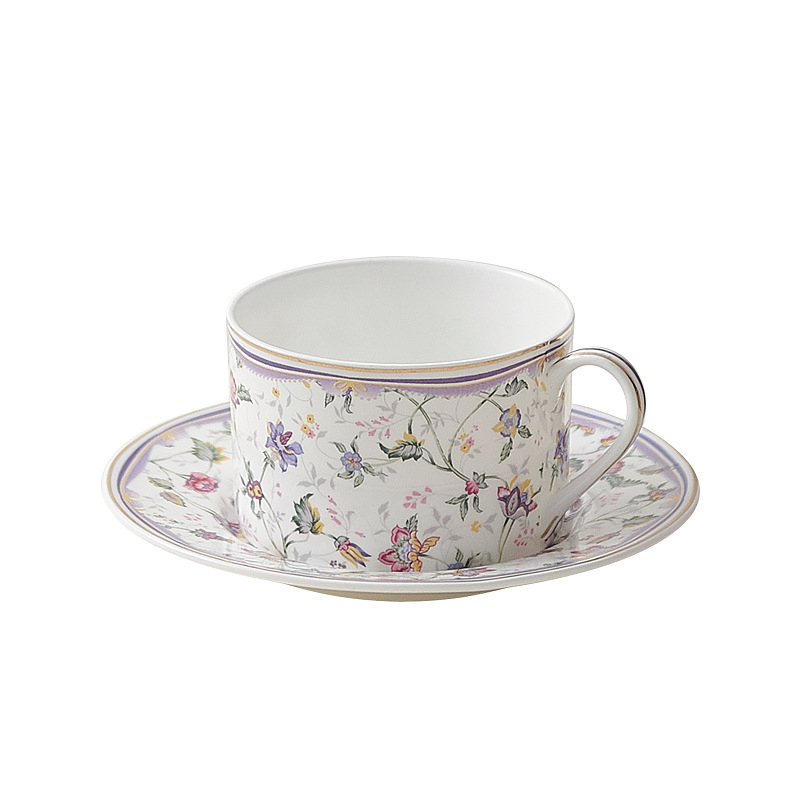 Set de cești de cafea din ceramică și farfurioare, stil european pastoral, design britanic creativ pentru ceaiul de după-amiază