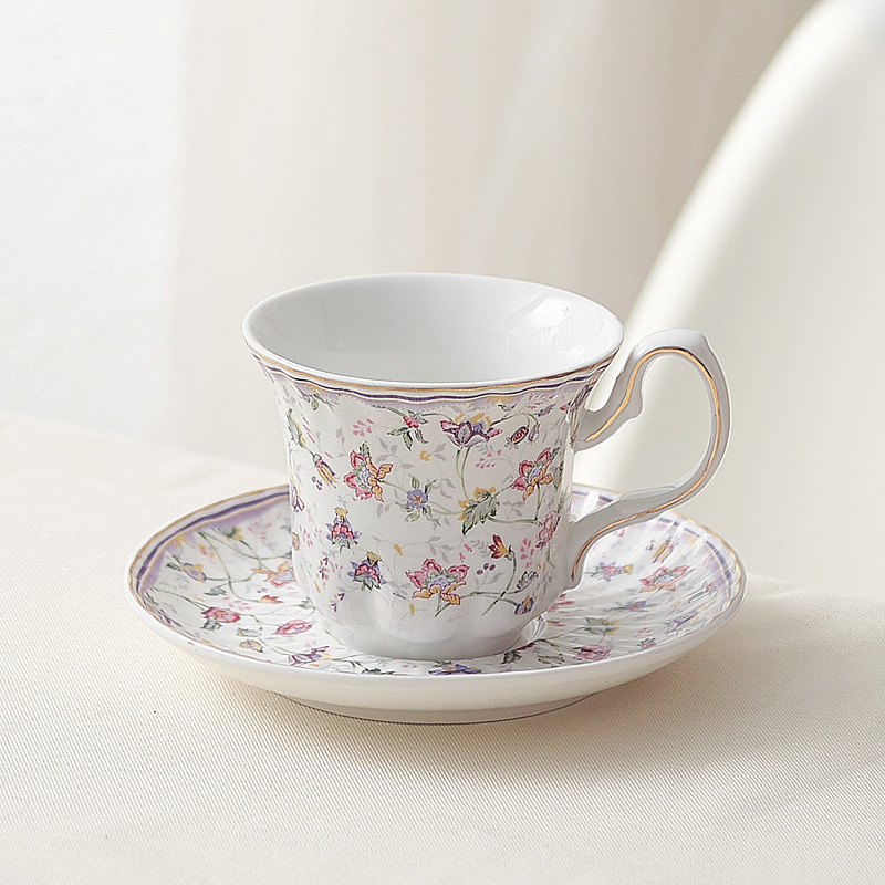 Set de cești de cafea din ceramică și farfurioare, stil european pastoral, design britanic creativ pentru ceaiul de după-amiază