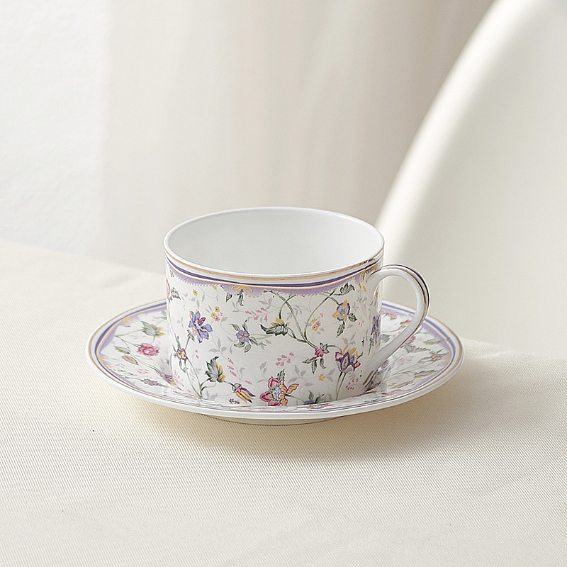 Set de cești de cafea din ceramică și farfurioare, stil european pastoral, design britanic creativ pentru ceaiul de după-amiază