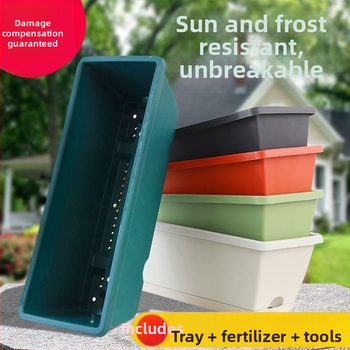 Ghivece rectangulare din plastic pentru cultivarea legumelor, jardiniere mari pentru uz casnic