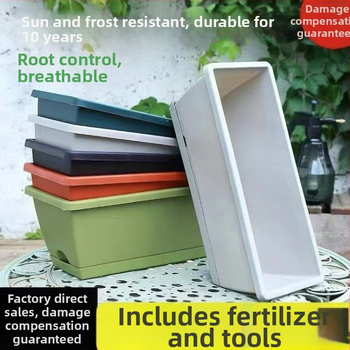 Ghivece rectangulare din plastic pentru cultivarea legumelor, jardiniere mari pentru uz casnic