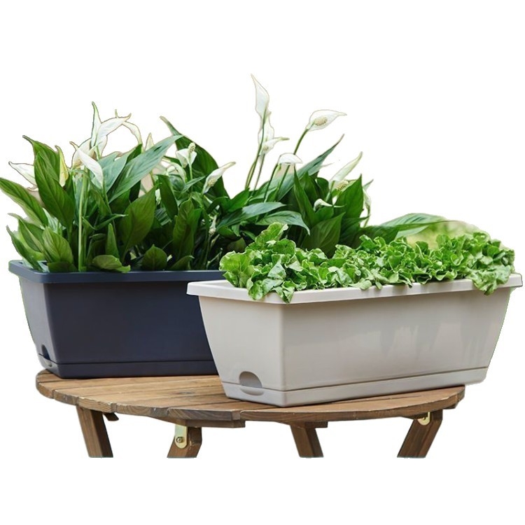 Ghivece rectangulare din plastic pentru cultivarea legumelor, jardiniere mari pentru uz casnic
