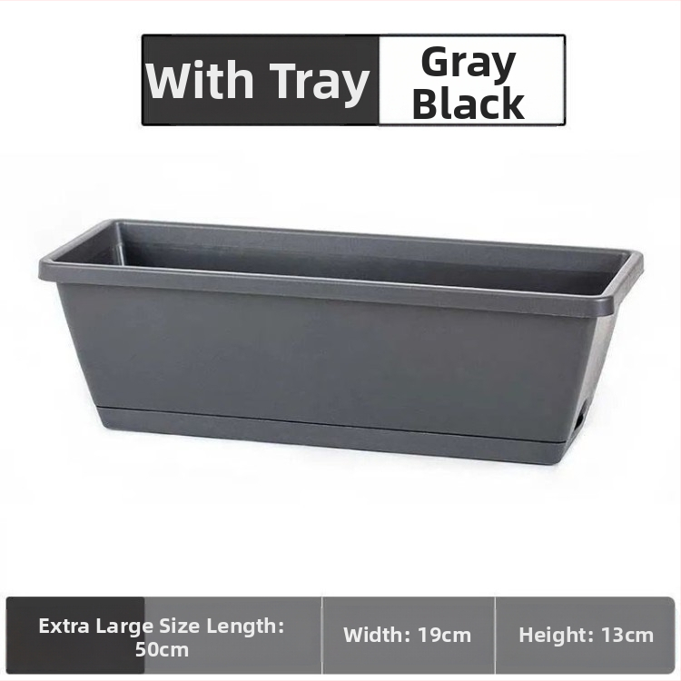 Ghivece rectangulare din plastic pentru cultivarea legumelor, jardiniere mari pentru uz casnic