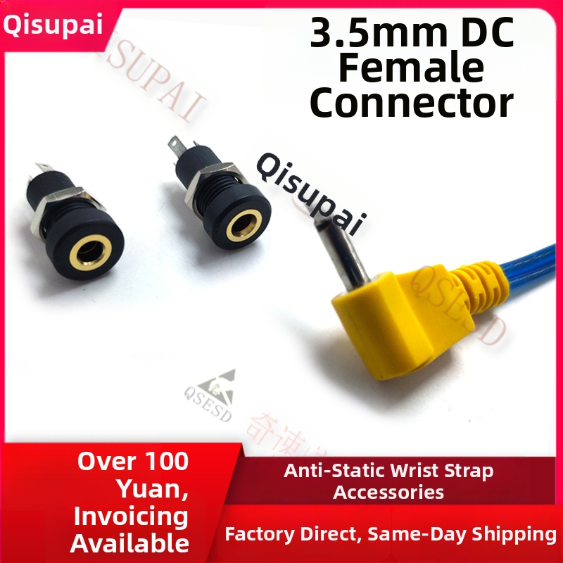 4 mm banana priključci, sedmopin antistatistički narukvica za zapešće, terminalni blok, DC adapter 3,5, lampena glava
