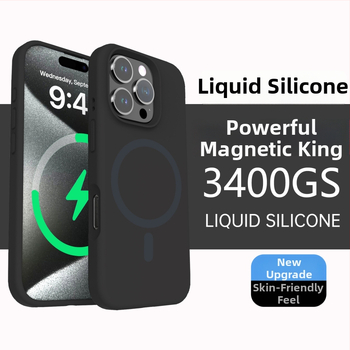 Futrola za iPhone 16 Pro Max s tekućim silikonom za zaštitu objektiva i snažnim magnetskim prihvatom