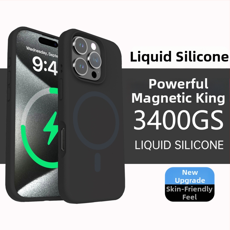 Futrola za iPhone 16 Pro Max s tekućim silikonom za zaštitu objektiva i snažnim magnetskim prihvatom